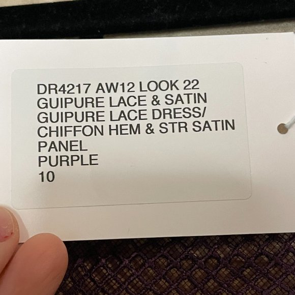 Marios Schwab Guipure Lace and Satin Dress w/ Nude Illusion Lining - Picture 9 of 12